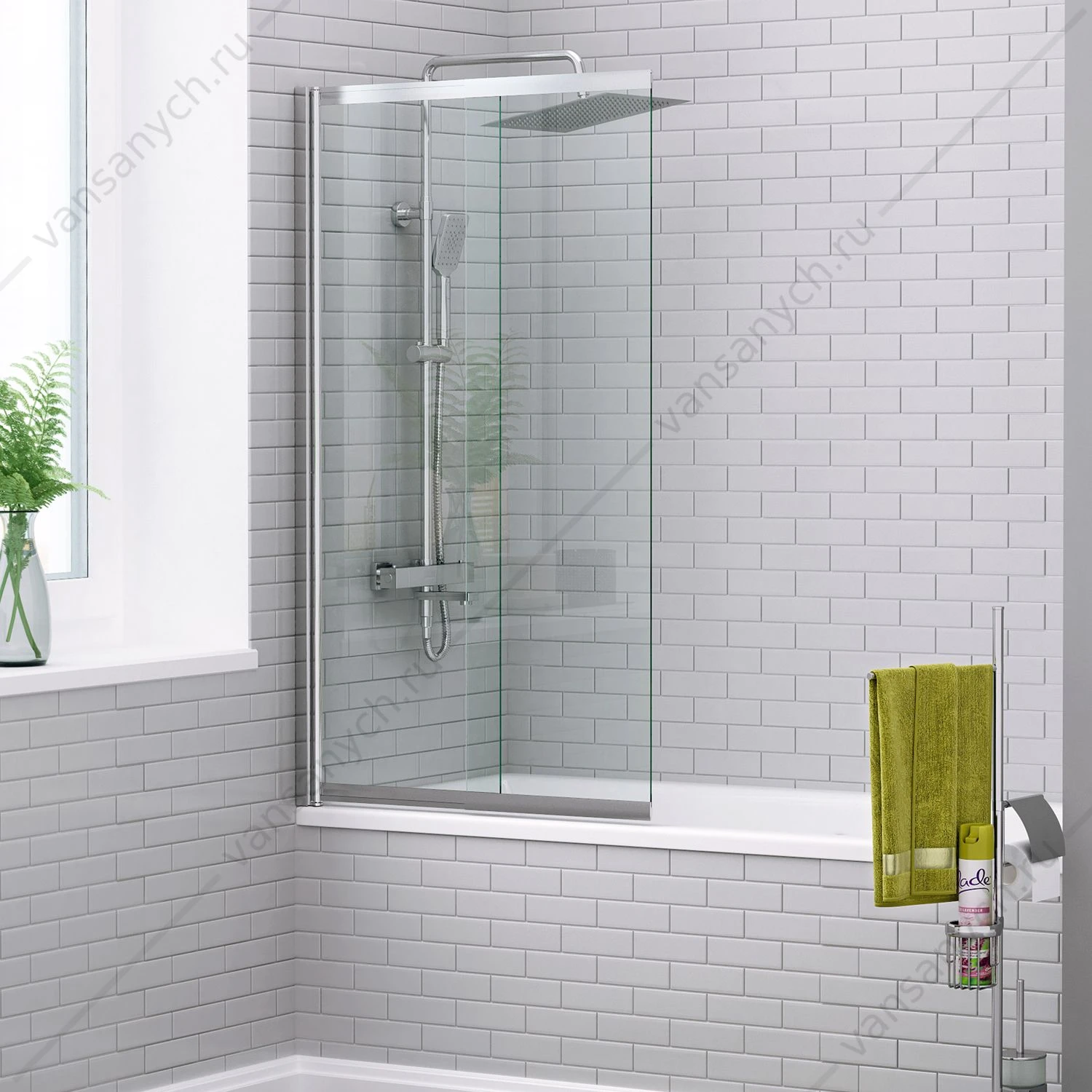 Шторка 80х140 Main 41S02-80 WasserSchutz, хром