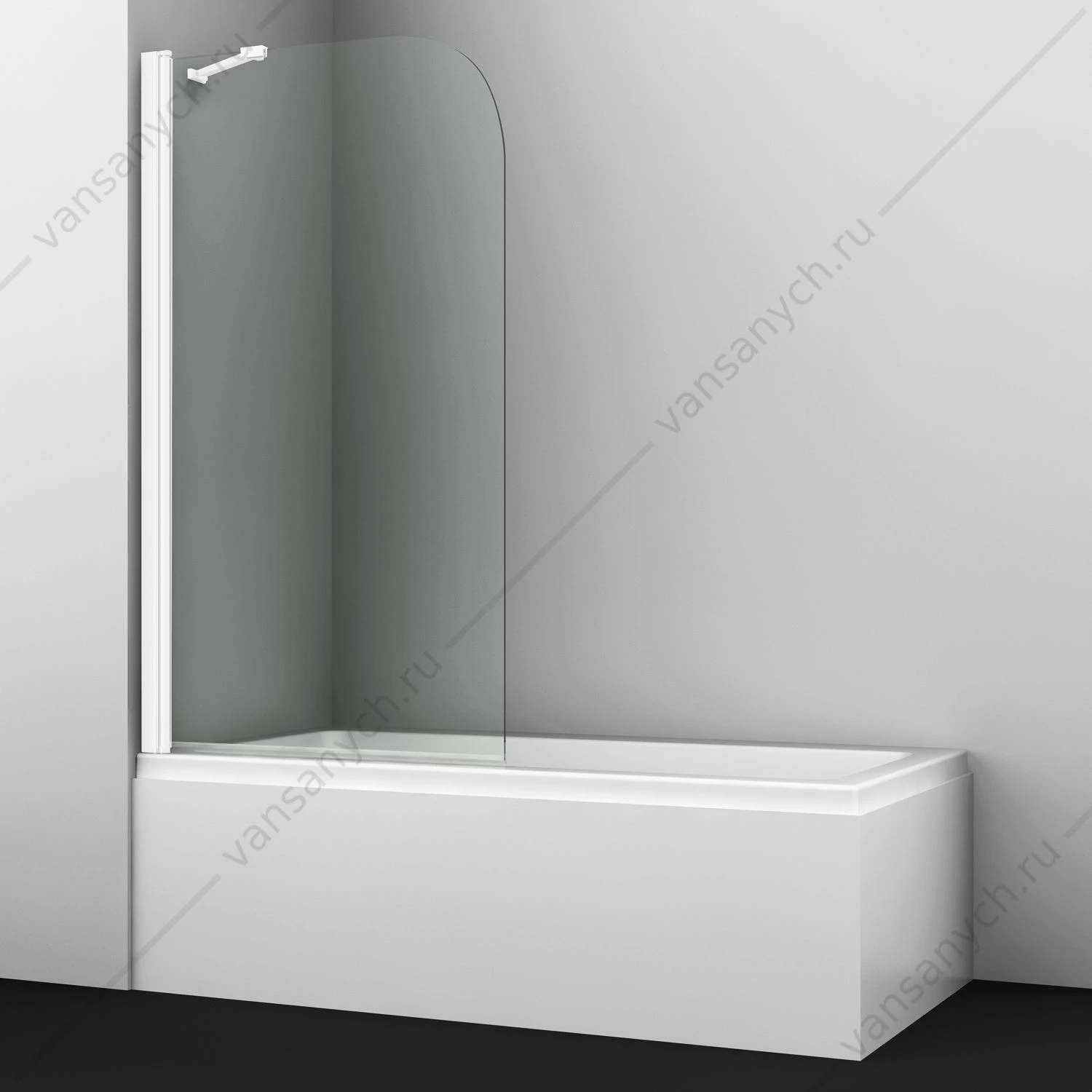 Шторка 80х140 Leine 35P01-80WHITE Fixed стеклянная, белый
