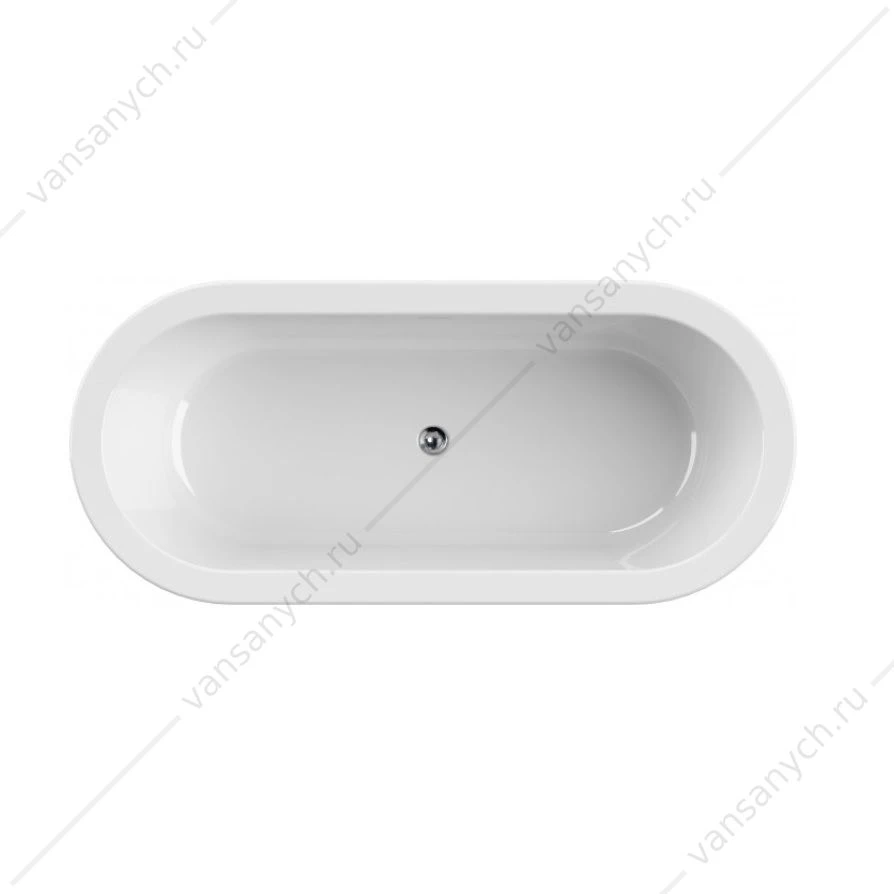 Ванна 180х80 CEZARES SLIM CENTRAL белая, SLIM CENTRAL-180-80-60-W37-SET