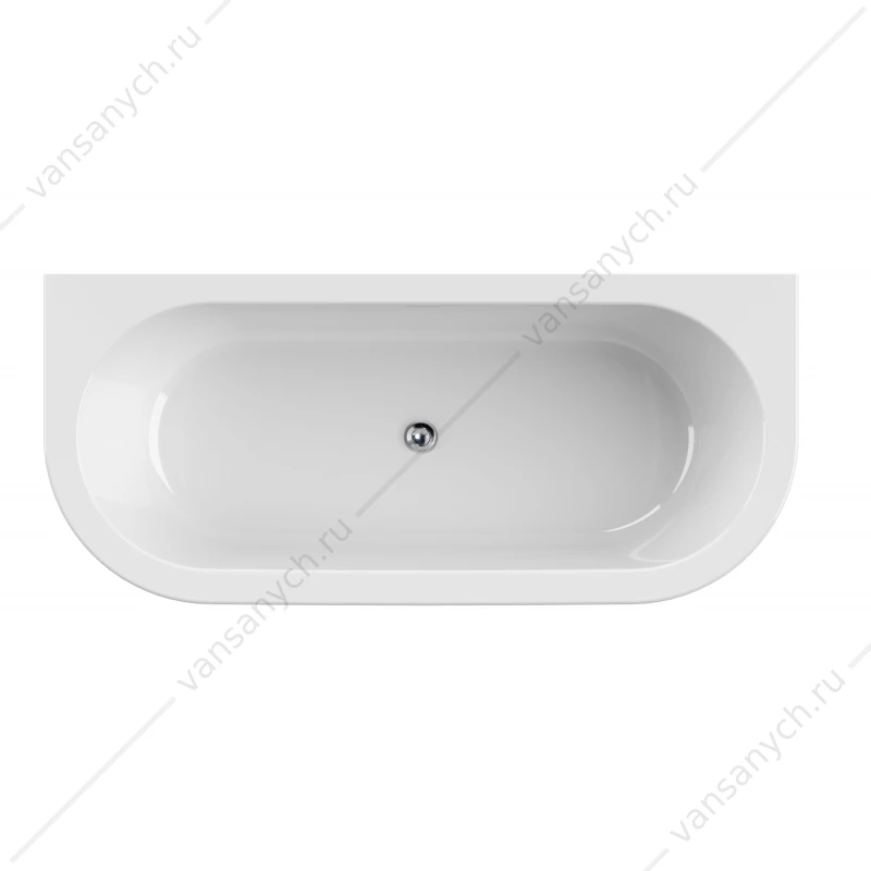 Ванна 180х79 пристенная CEZARES SLIM WALL белая, SLIM WALL-180-80-60-W37-SET
