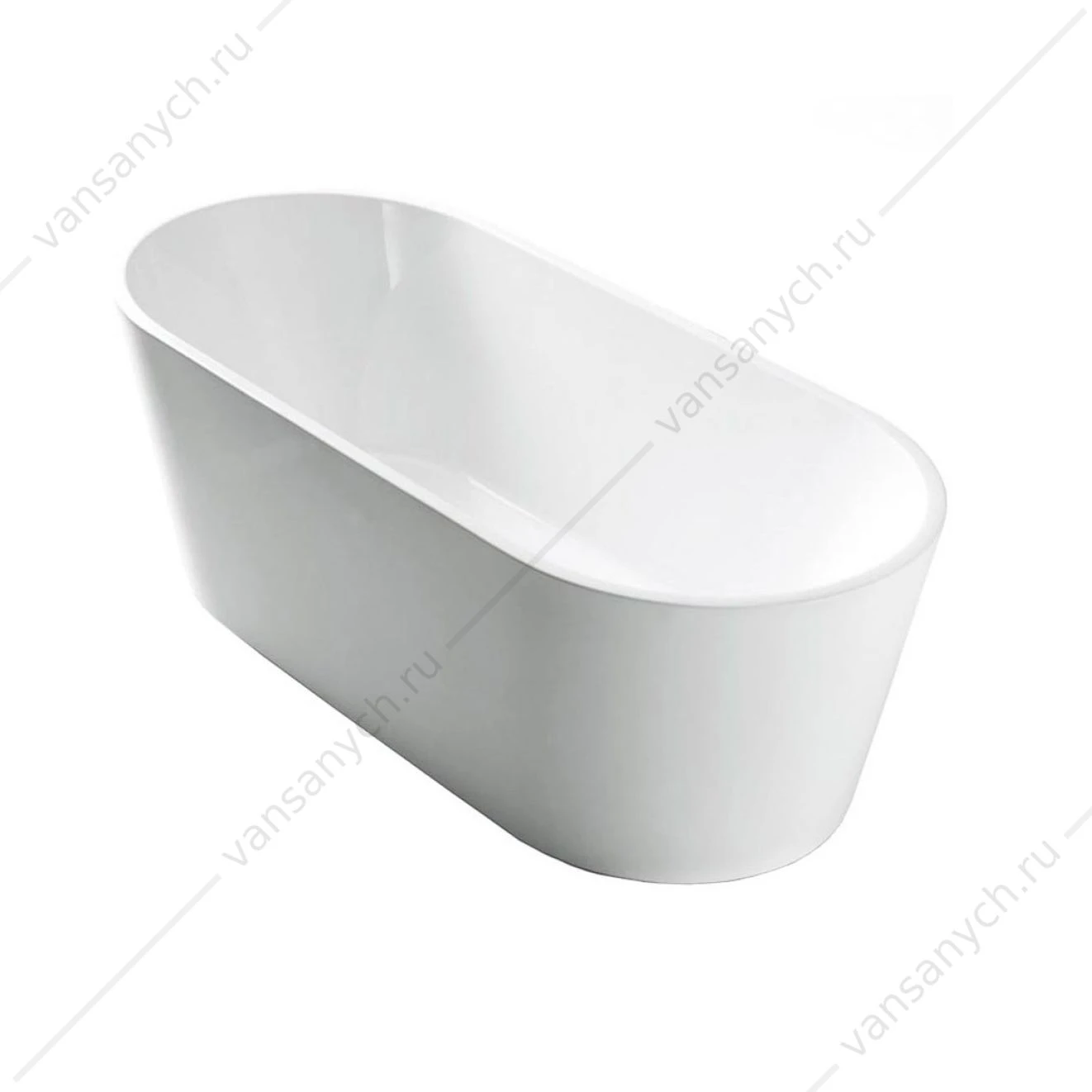 Ванна 160х80 акрил. BELBAGNO BB202 белая с переливом хром, BB202-1600-800