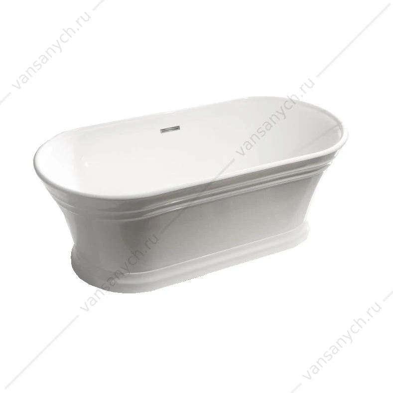 Ванна 170х79 акрил. BELBAGNO BB402 белая слив-перелив. хром, BB402-1700-790