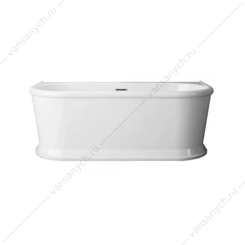 Ванна 150х80 акрил. BELBAGNO BB408 белая слив-перелив. хром, BB408-1500-800
