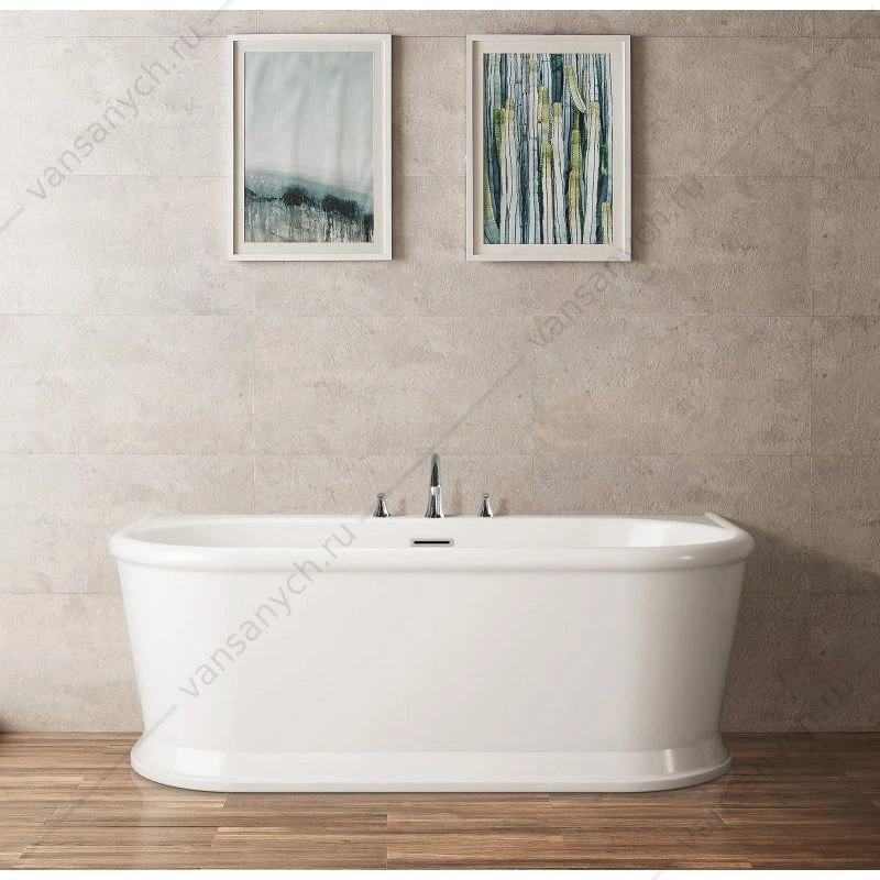 Ванна 170х80 акрил. BELBAGNO BB408 белая слив-перелив. хром, BB408-1700-800