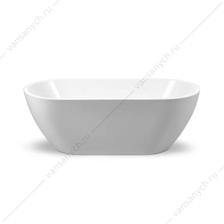 Ванна 150х80 акрил. BELBAGNO BB70 белая слив-перелив. хром, BB70-1500-800