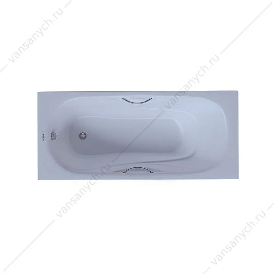 Ванна 150х75 чугунная AQUATEK ГАММА с 4-мя ножками, 2-мя ручками, AQ8050FH-00