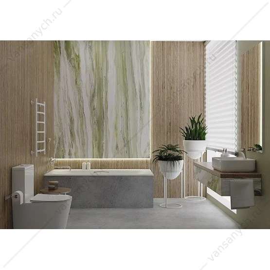 Ванна 150х75 чугунная AQUATEK ГАММА с 4-мя ножками, 2-мя ручками, AQ8050FH-00