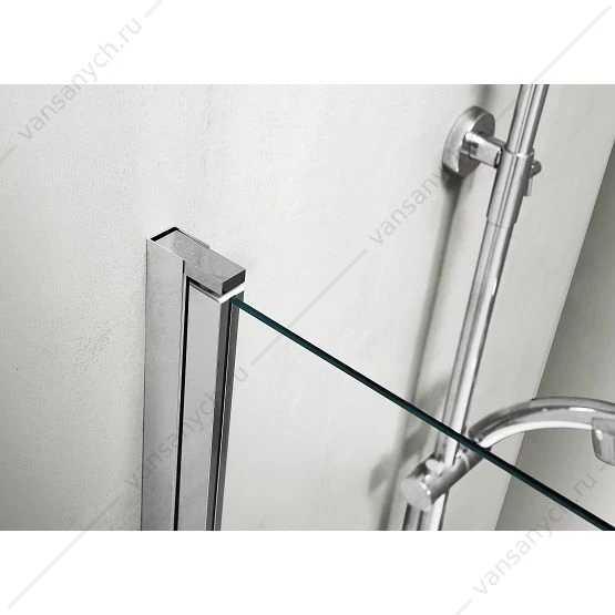 Шторка 80х150 на ванну AQUATEK Дельта, поворотная, хром, AQ DEL SBA 08015CH
