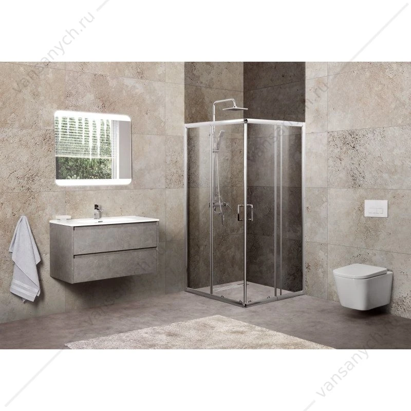Душевой уголок BELBAGNO UNIQUE-A-2 85/100 на 85/100 матовое (P)