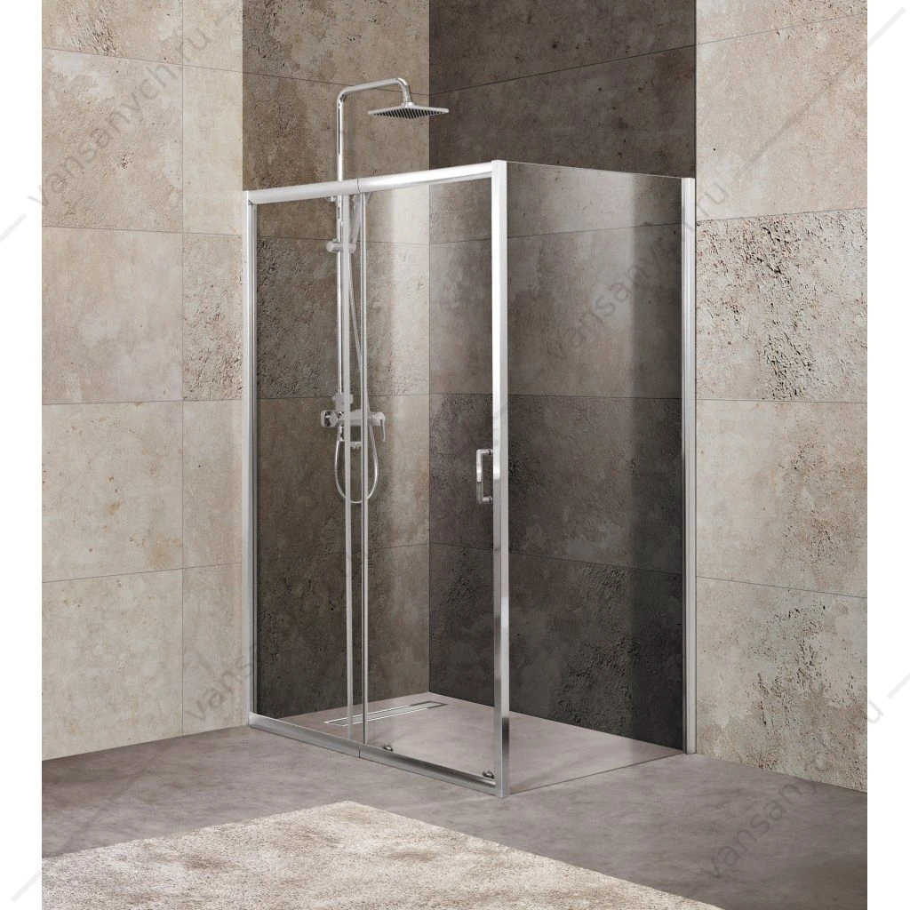 Душевой уголок BELBAGNO UNIQUE-AH-1 100/115-80 прозрачное (С)