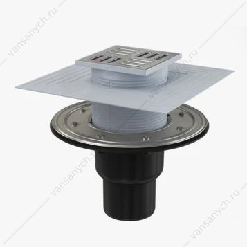 Сливной трап AlcaPlast APV4344, 105х105/50/75 мм, прямая подводка