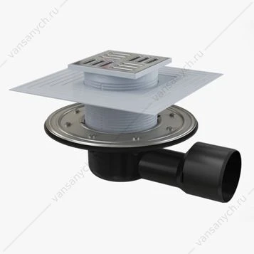 Сливной трап AlcaPlast APV3344, 105х105/75 мм, боковая подводка