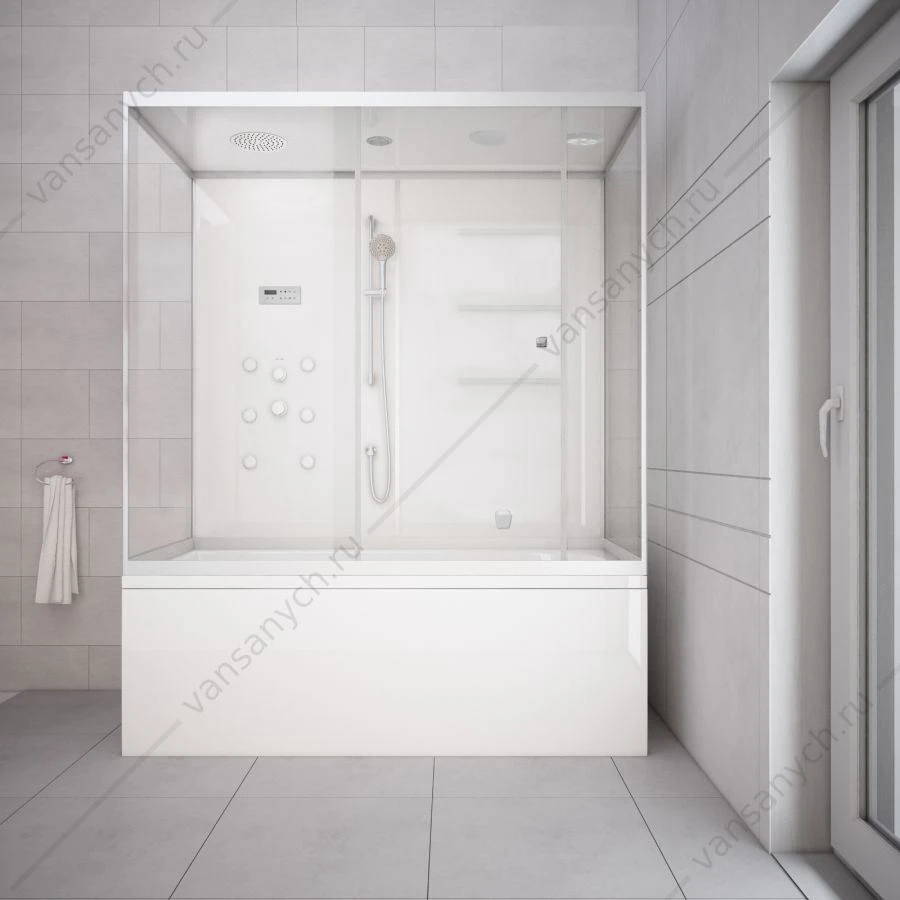 Комбинированный бокс с паром AM.PM Sense 170х85, с сиденьем W75B-170S085WTA