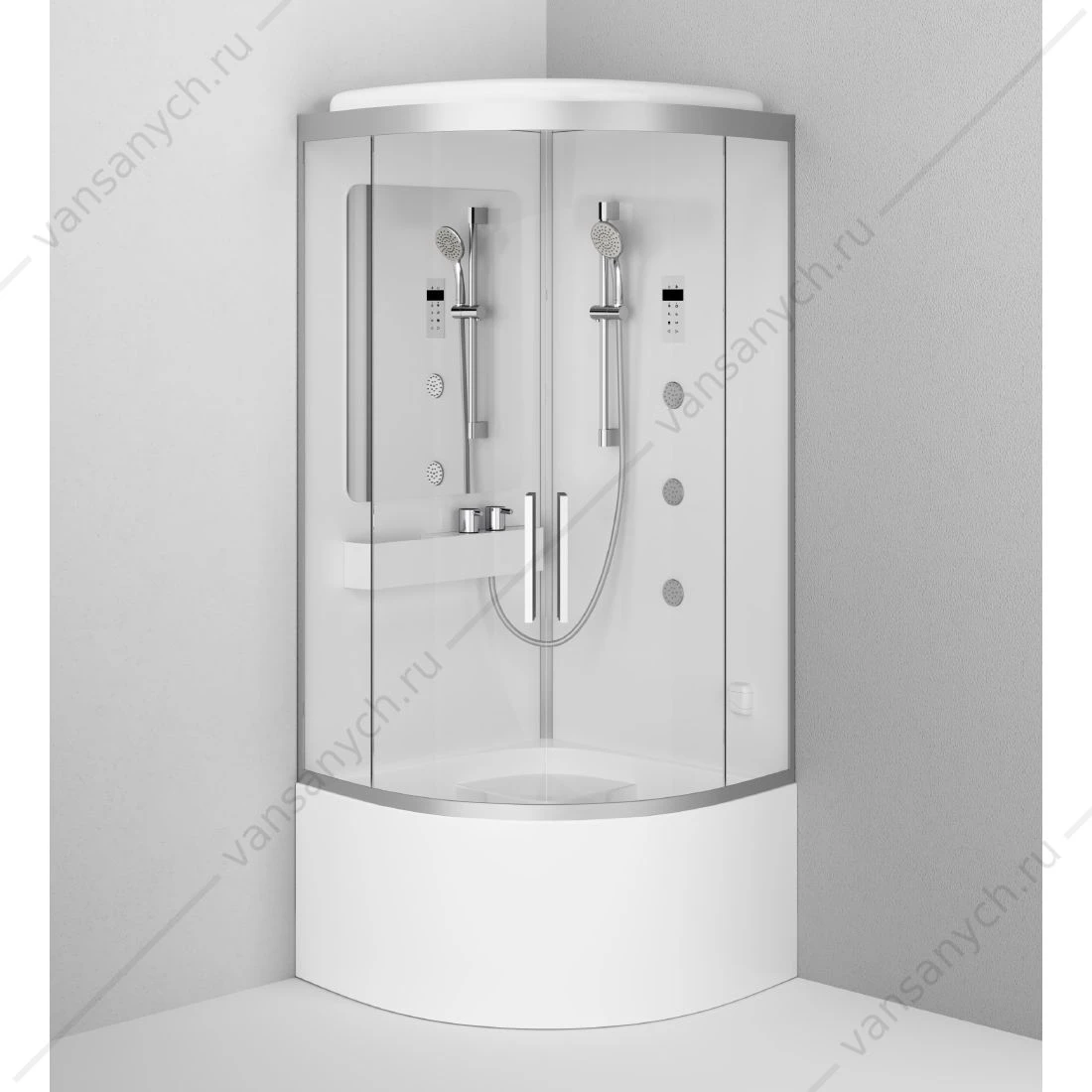 Гидромассажная кабина 90х90 с паровой баней AM.PM Like Deep,  W80C-020A-090MTA