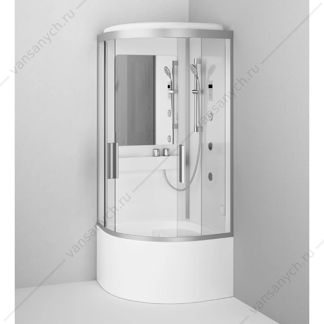 Гидромассажная кабина 90х90 с паровой баней AM.PM Like Deep,  W80C-020A-090MTA