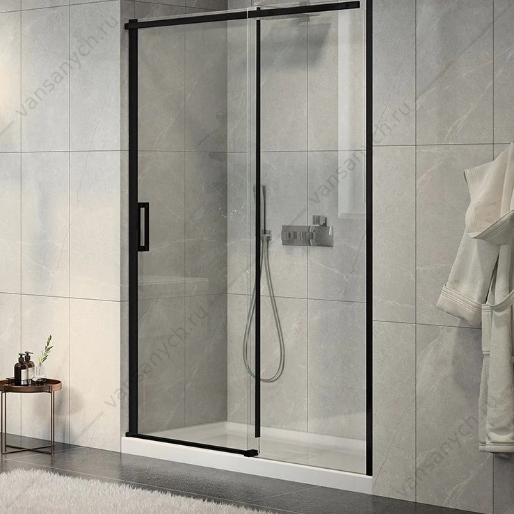 Раздвижная дверь с черным профилем, 120 см Jacob Delafon Contra, E22C120-BL