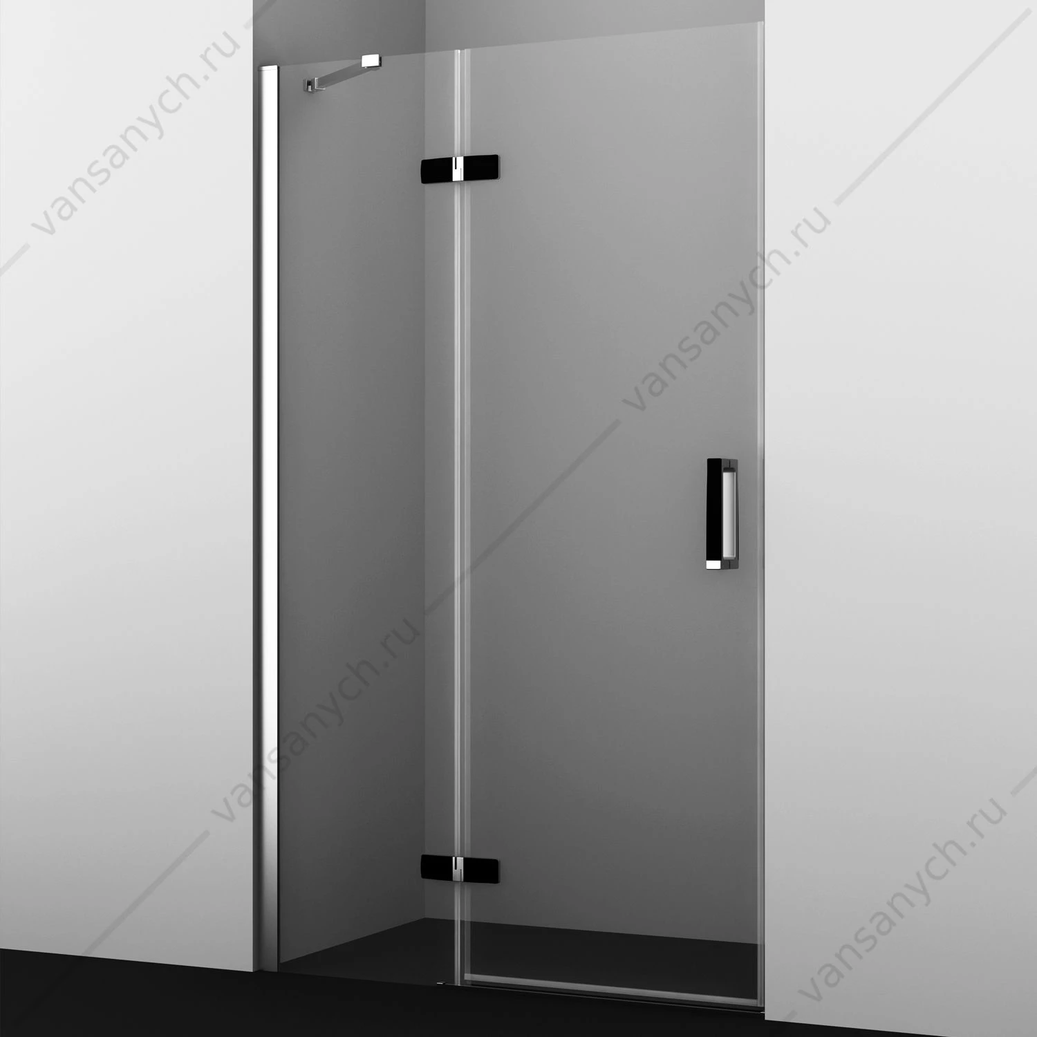Душевая дверь 120х200 Aller 10H05LBLACK MATT , черный/хром