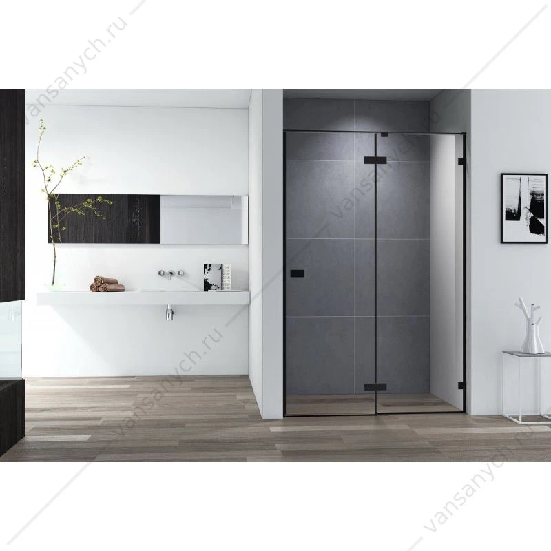 Дверь душевая 140х197 CEZARES BELLAGIO-B-12, черный BELLAGIO-B-12-140-C-NERO