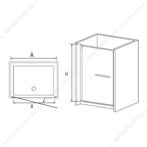 Душевая дверь RGW PA-03 70х185 шиншилла 04080307-51