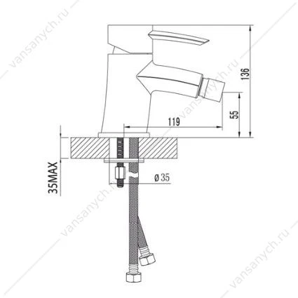 Смеситель Lemark Atlantiss LM3208C для биде