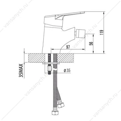 Смеситель Lemark Luna LM4108C для биде