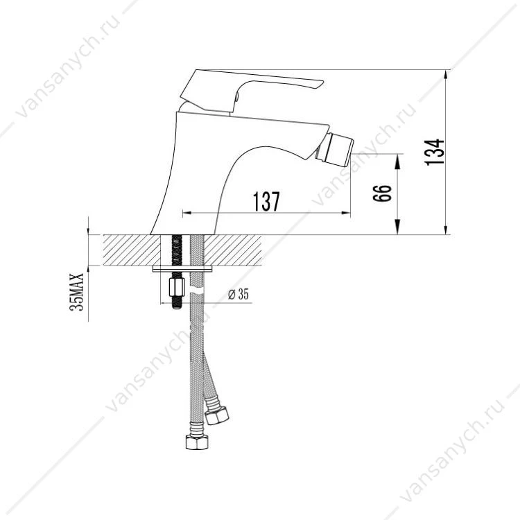 Смеситель Lemark Unit LM4508C для биде