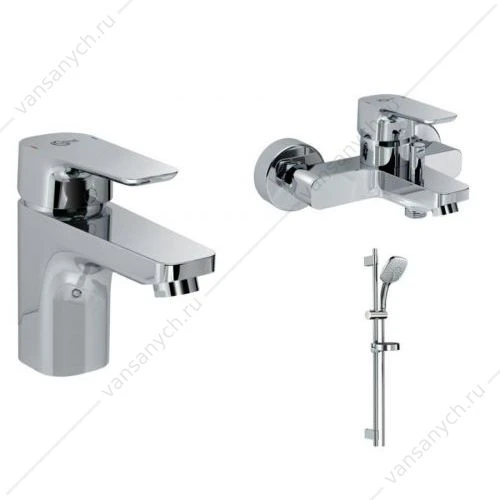 Набор для ванны Ideal Standard Ceraplan III(B0704AA см-ль д/умыв. + B0718AA см-ль д/ванны + B0008AA душ. гарнитур)