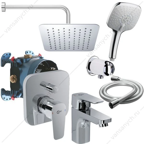 Душевой комплект Set Ideal Standard CERAPLAN III 8 в 1 (A6115AA + A1000NU + B0773AA + B0387MY + B9445AA + B0005AA + A4109AA + A2406AA)