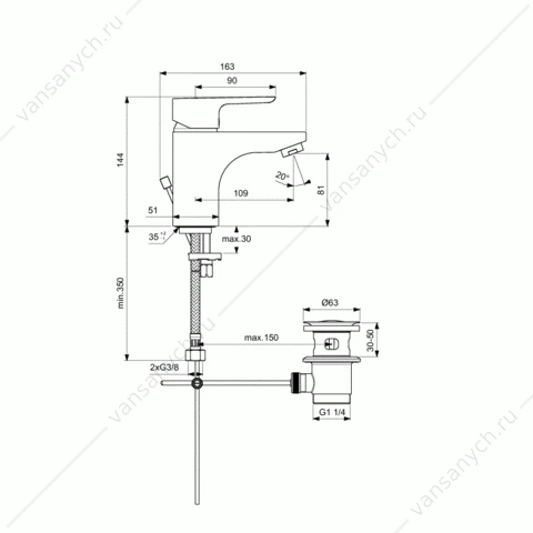 Душевой комплект Set Ideal Standard CERAPLAN III 8 в 1 (A6115AA + A1000NU + B0773AA + B0387MY + B9445AA + B0005AA + A4109AA + A2406AA)