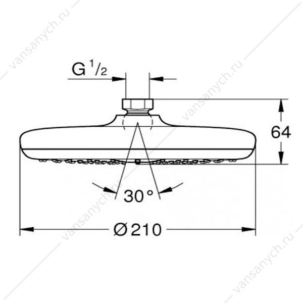Душ верхний GROHE Tempesta 210, 26408000