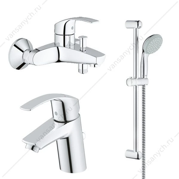 Комплект для ванны 3 в 1 GROHE Eurosmart 2015, 124446