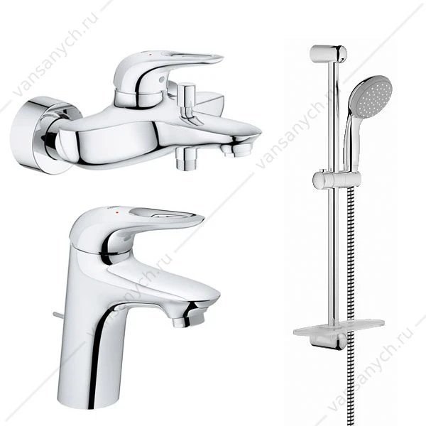 Комплект для ванны 3 в 1 GROHE Eurostyle New, 124416