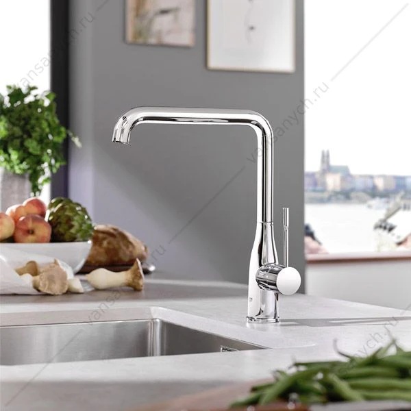 Смеситель для мойки GROHE Essence New, L- излив, 30269000