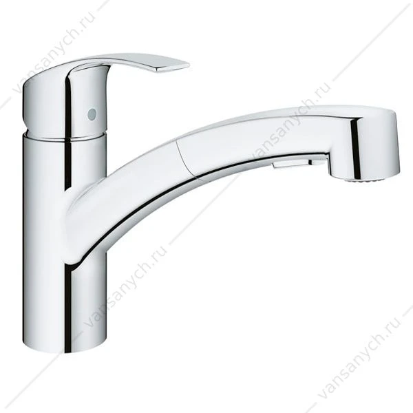 Смеситель для мойки GROHE Eurosmart 2015 с выдвижным изливом, низкий, 30305000