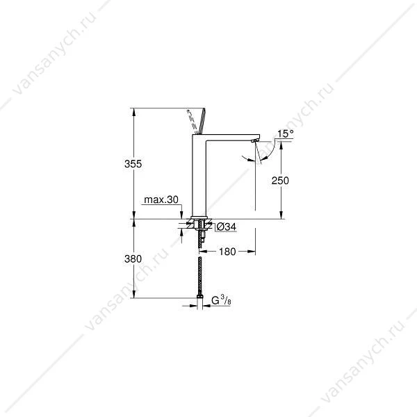 Смеситель для раковины GROHE Eurocube Joy, свободностоящий, размер XL, 23661000