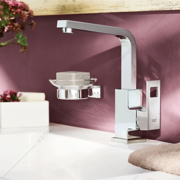 Смеситель для раковины GROHE Eurocube с высоким изливом, 23135000