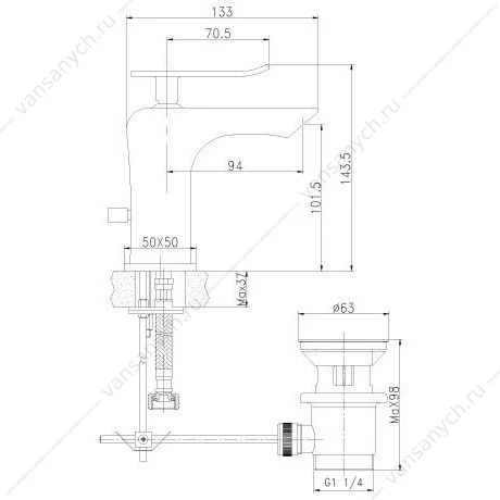 Смеситель для раковины Lemark Contest LM5806CW хром/белый
