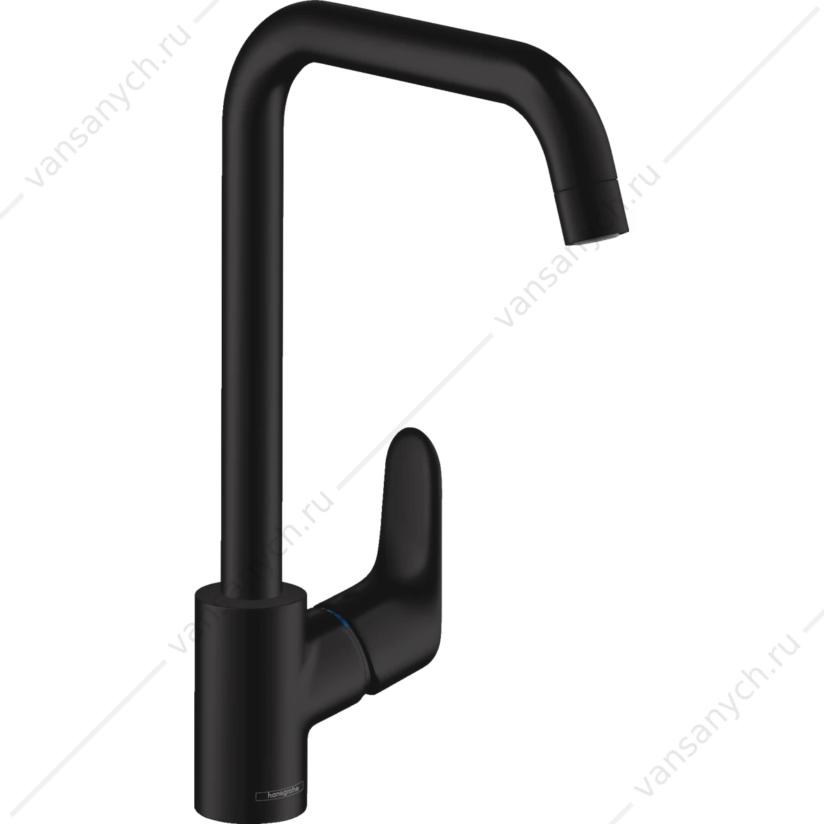 Смеситель для кухни черный матовый HANSGROHE Focus 31820670