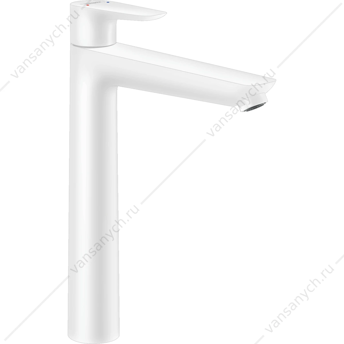 Смеситель для раковины 240 мм с донным клапаном белый матовый HANSGROHE Talis E 71716700