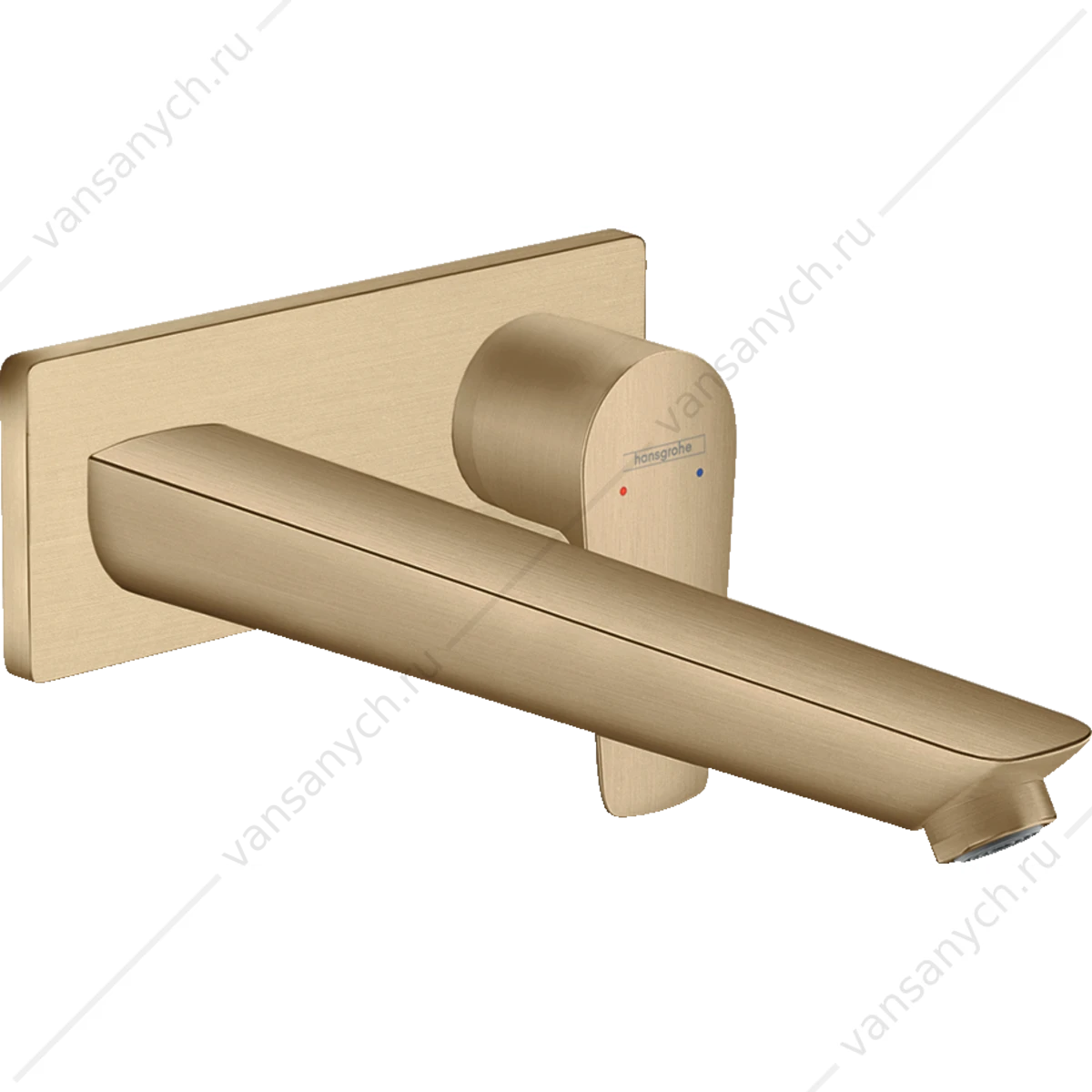Смеситель для раковины настенный (внешняя часть) бронза шлифован. HANSGROHE Talis E 71734140