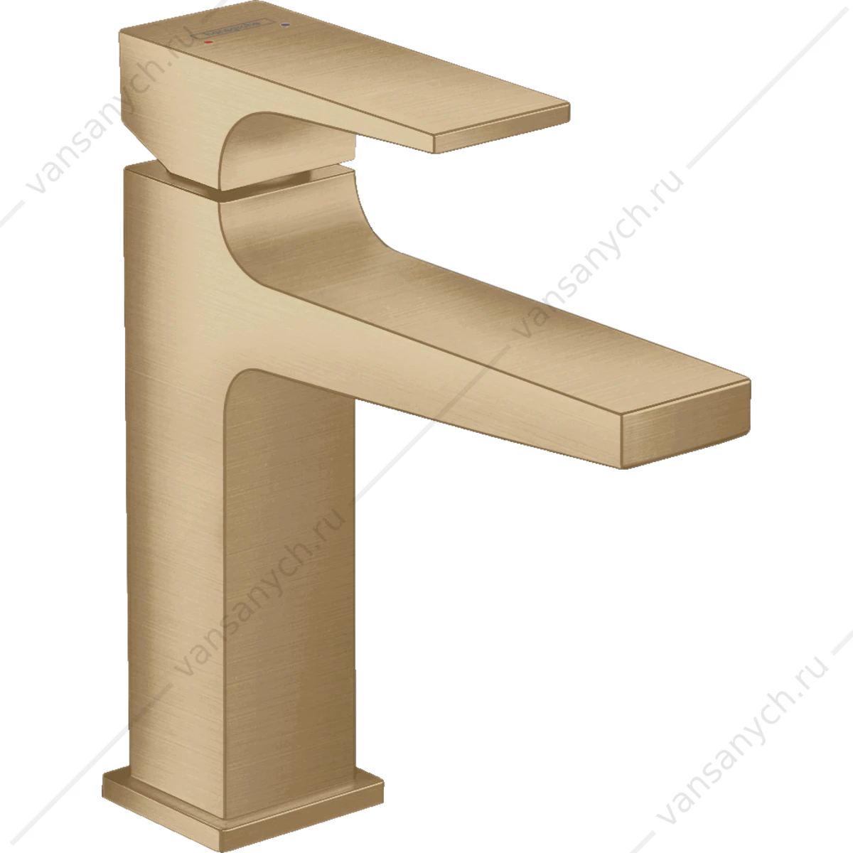 Смеситель для раковины 110 push-open бронза шлиф. HANSGROHE Metropol 32507140