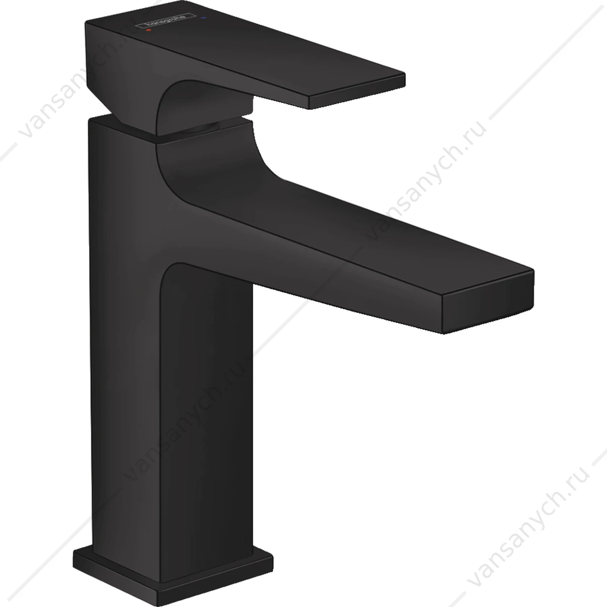 Смеситель для раковины 110 push-open черный матовый HANSGROHE Metropol 32507670