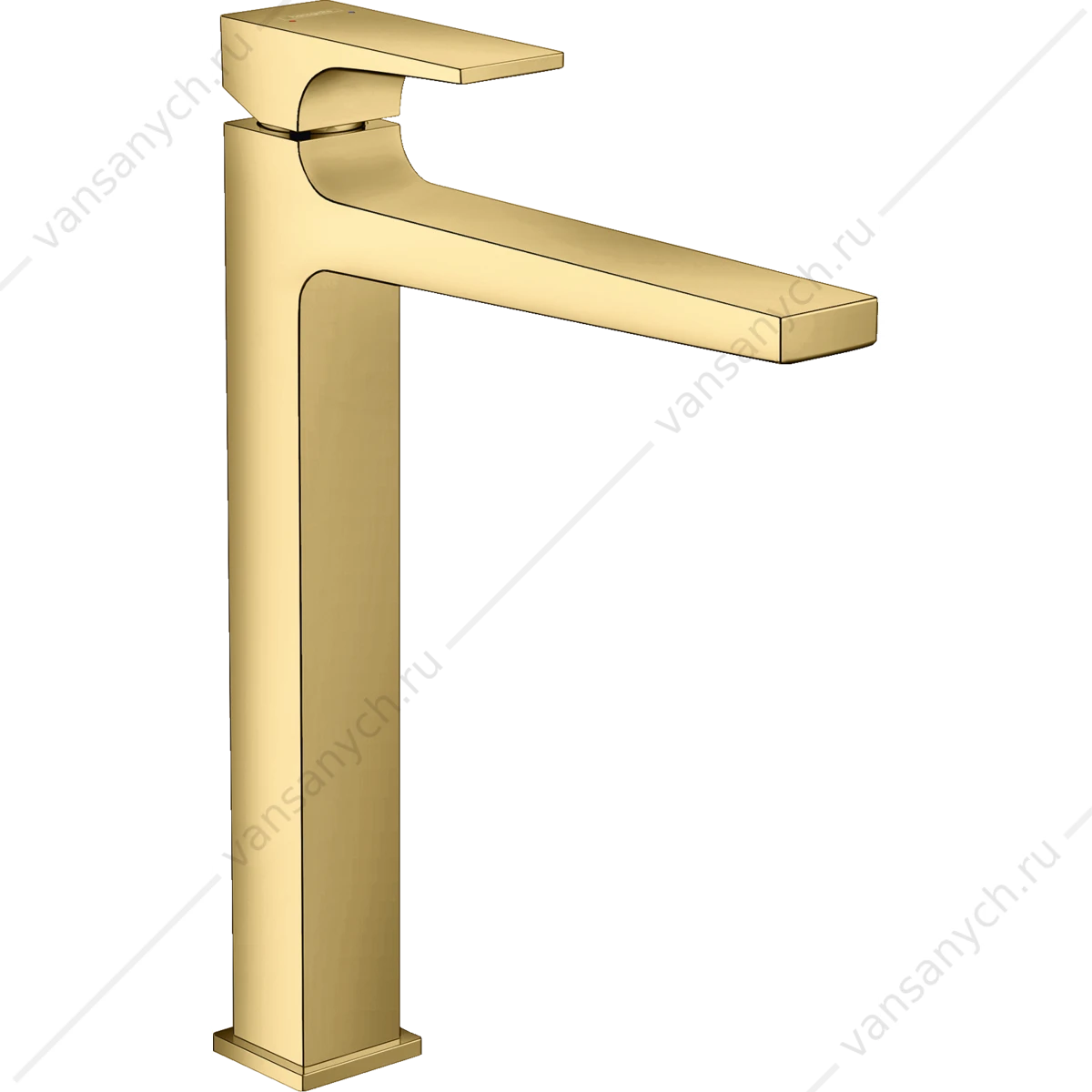 Смеситель для раковины 260 push-open золото HANSGROHE Metropol 32512990