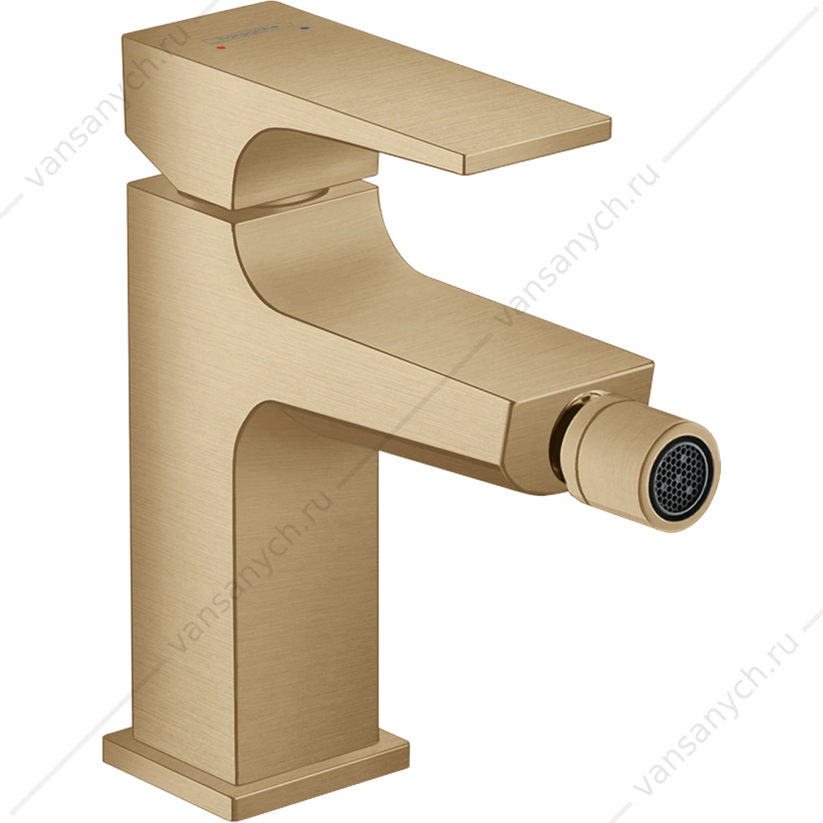 Смеситель для биде push-open бронза шлиф. HANSGROHE Metropol 32520140