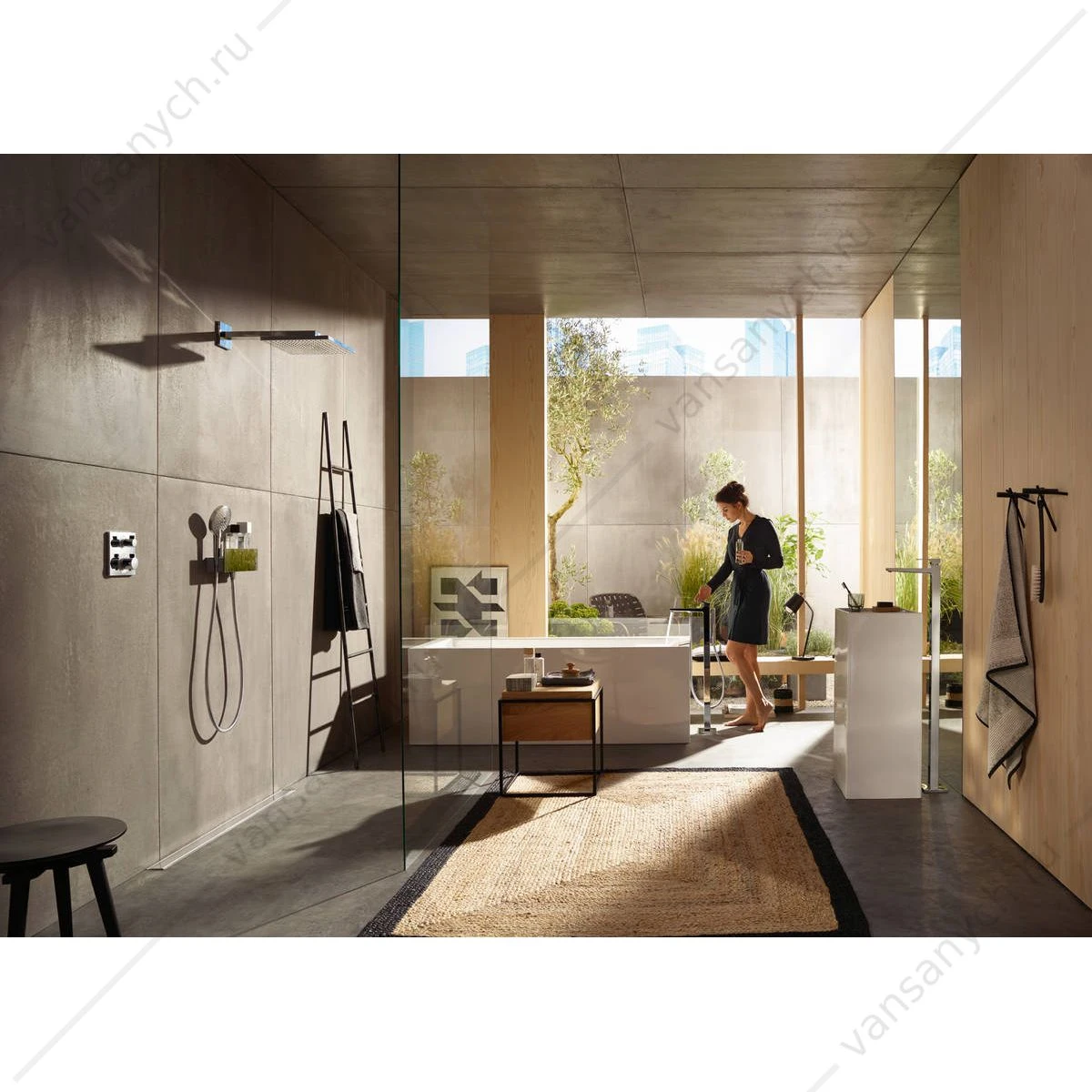 Смеситель для раковины напольный хром HANSGROHE Metropol 32530000