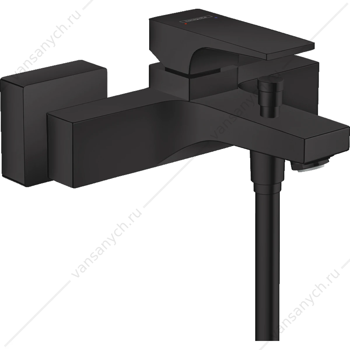Смеситель для ванны черный матовый HANSGROHE Metropol 32540670