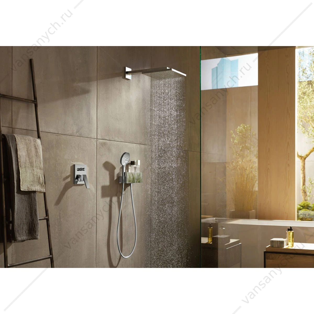 Смеситель для ванны (внешняя часть) золото полир. HANSGROHE Metropol 32545990