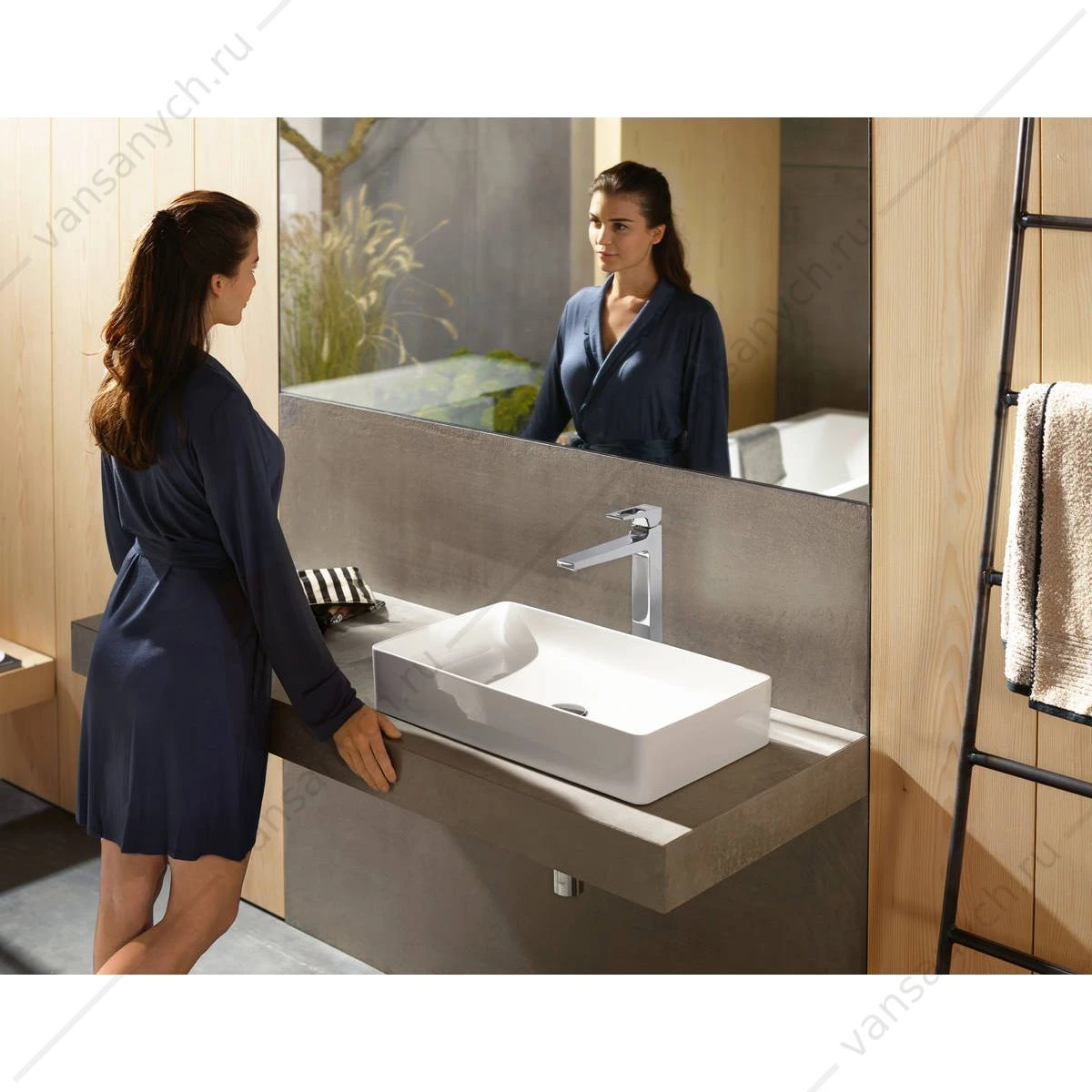 Смеситель для раковины 260 с рукояткой-петлей, push-open HANSGROHE Metropol 74512000