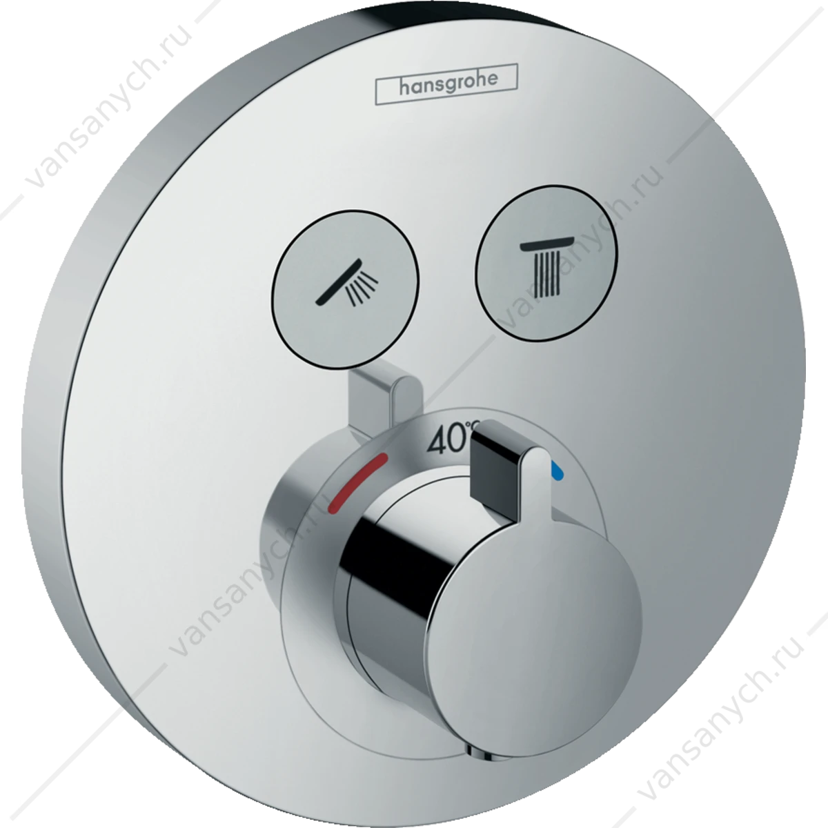 Смеситель термостат для душа (внешняя часть) HANSGROHE ShowerSelect 15743000