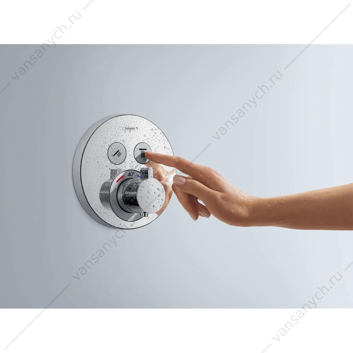 Смеситель термостат для душа (внешняя часть) HANSGROHE ShowerSelect 15743000